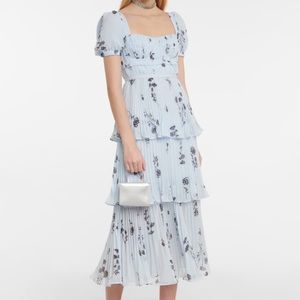 SELF-PORTRAIT
Pleated floral georgette midi dress